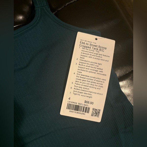Lululemon Ebb to Street Scoop-Neck Cropped Tank Top - Picture 6 of 6